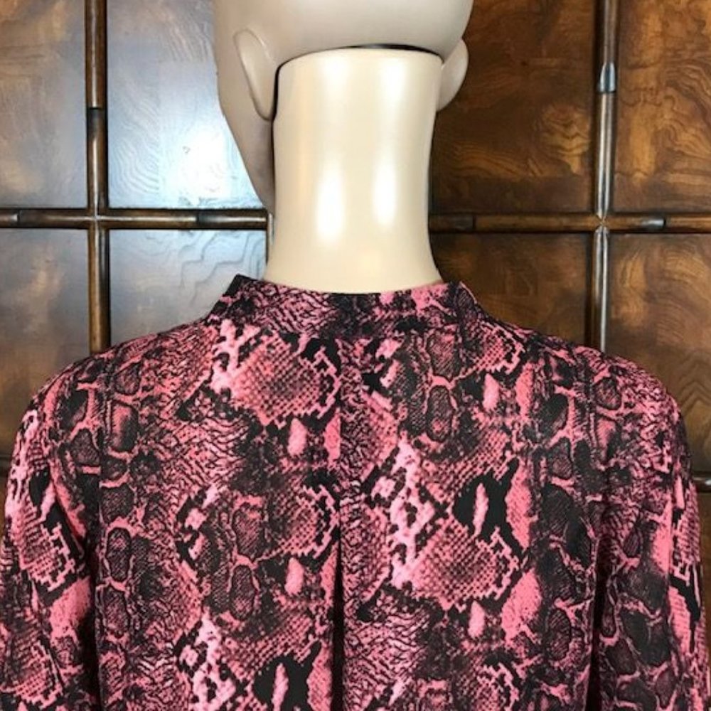 Nwot Joan Rivers Pink Python Micro Crepe Overlay … - image 8